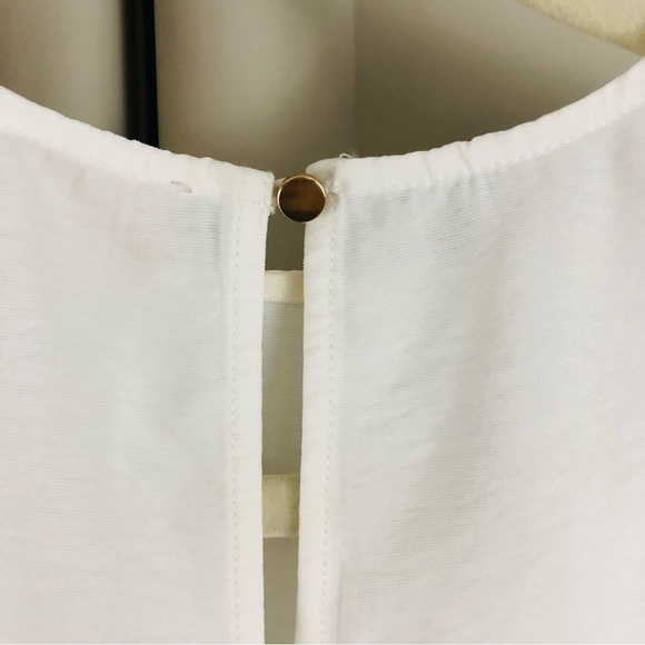 NWT KEEPSAKE the label white secure blouse, cinched waist,puffy sleeves women XS - Picture 4 of 13